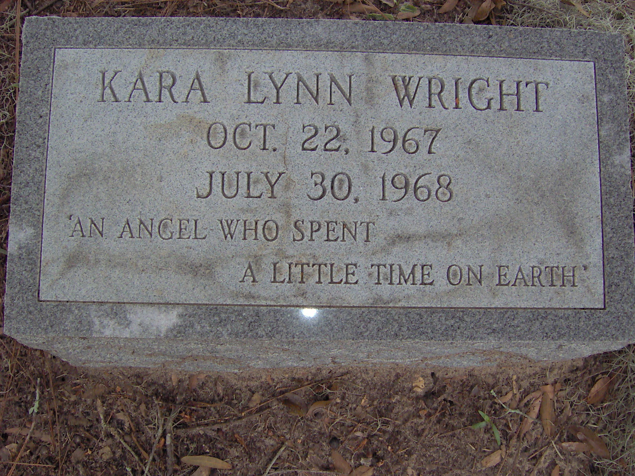 Headstone for Wright, Kara Lynn
